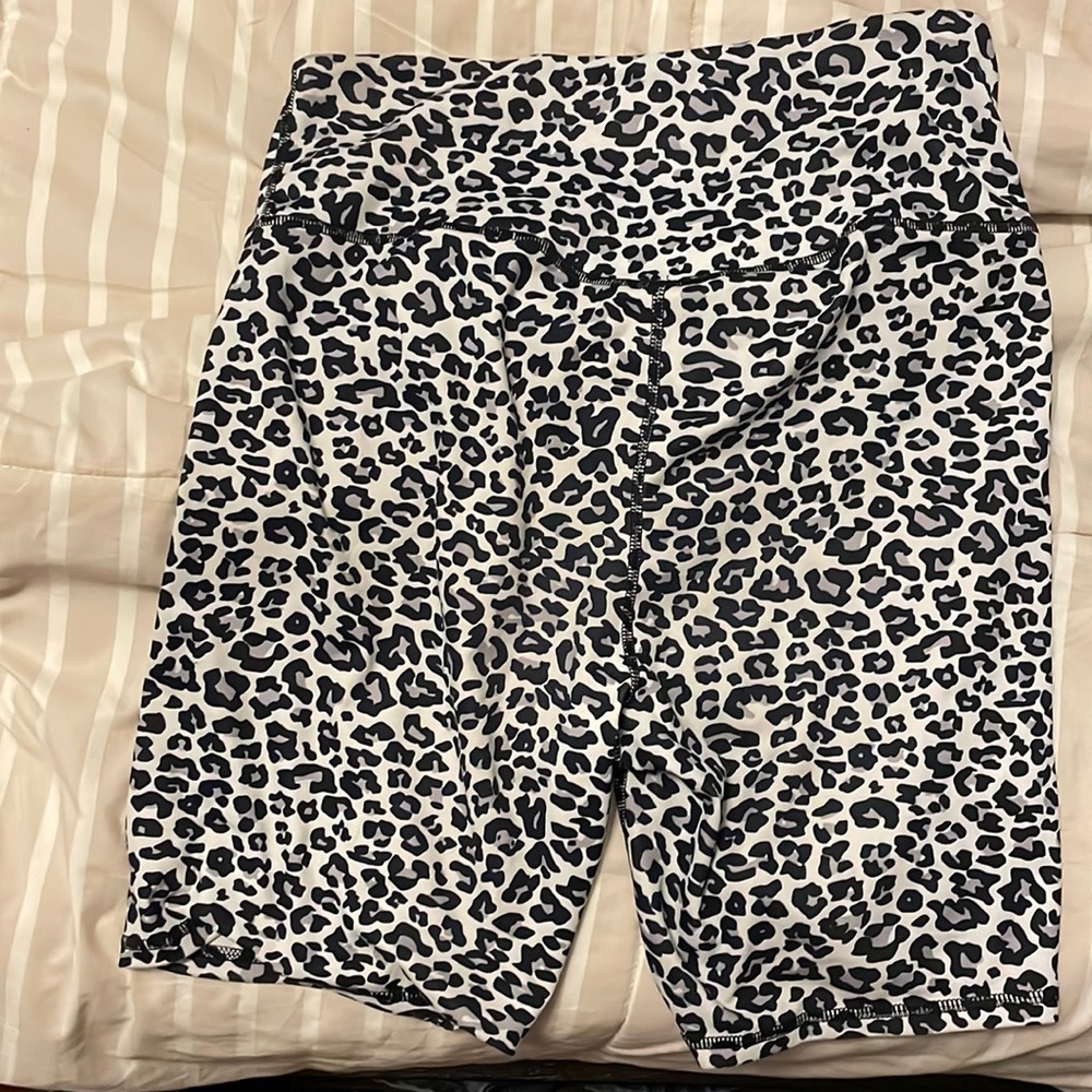 Cheetah biker shorts